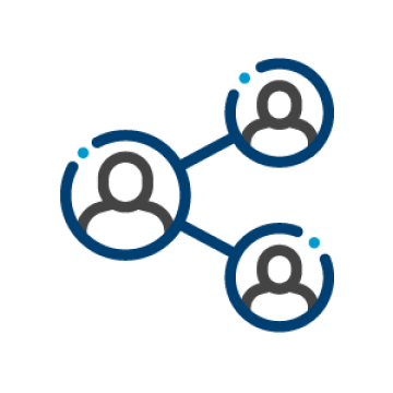 icon of people connected via a network