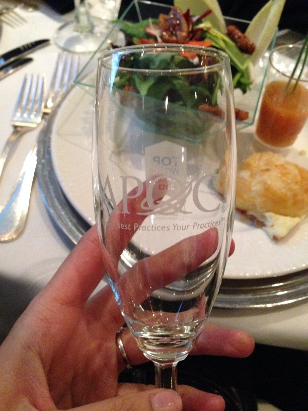 APQC is the toast sponsor for Top Work Places 2013 gala