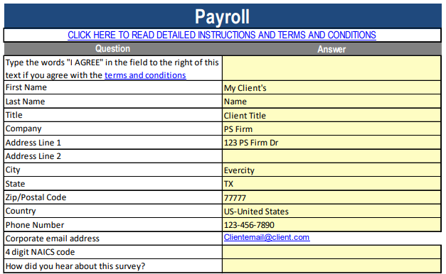 Image showing how to incorrectly fill out the demographics portion of the APQC OSB surveys