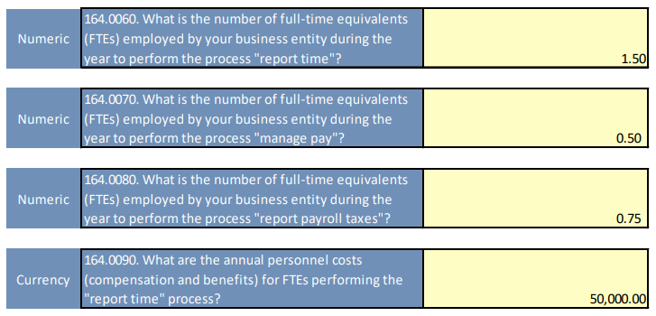 Image showing the correct way to fill out and APQC OSB Survey Response