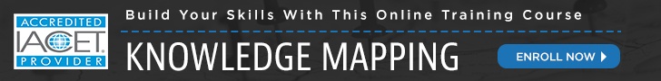 Ad promoting APQC's Knowledge Mapping Online Training Course