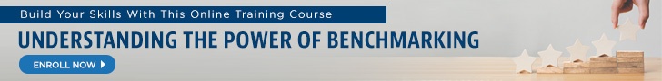 Ad promoting APQC's Understanding the Power of Benchmarking Online Training Course