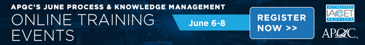 June Process and Knowledge Management Virtual Training Events -- Register Now