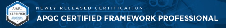 Image of a dark blue background with the framework certification on it.