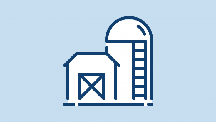 Icon_PPM_MosaiQ-ProcessSilos a barn and silo representing process silos