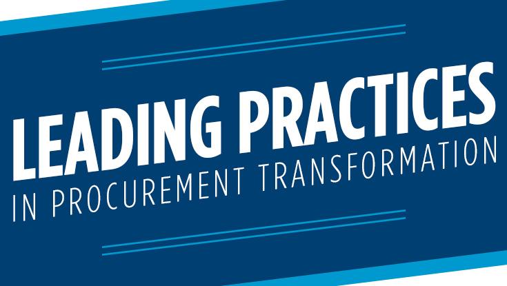Leading Practices in Procurement Transformation