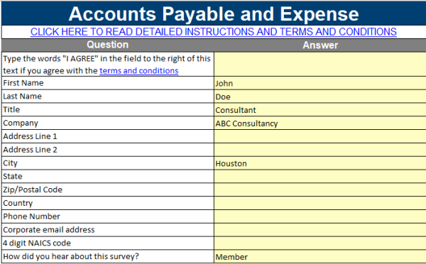 Image of a demographics form submit that is incorrectly filled out with only some of the fields populated