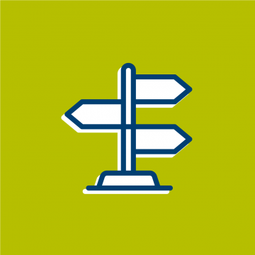 Photo_KM_CommunitiesofPractice_ChoicesIcon Image illustrating choices in direction