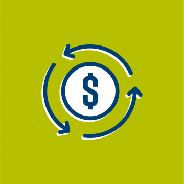 Photo_KM_GettingStartedwithKM_ROIIcon Picture of Dollar Sign with Arrows in a Circle
