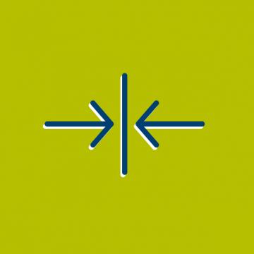 Photo_KM_GettingStartedwithKnowledge_AlignIcon Image illustrating two arrows coming together at a straight line