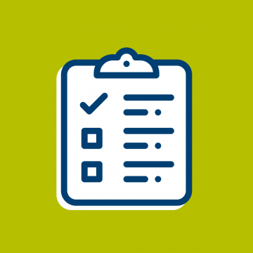 icon of clipboard with checklist