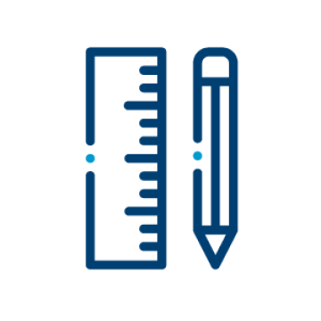 icon wither ruler and pencil signifying an assessment