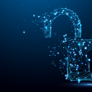 Graphic: an opened lock showing a poet's keys to unlocking innovation