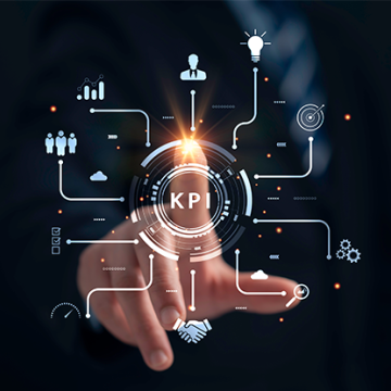 Typing KPI on Computer Screen 
