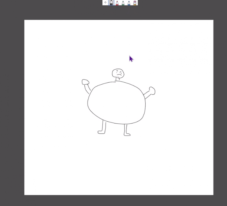 A drawing of a Sumo wrestler 