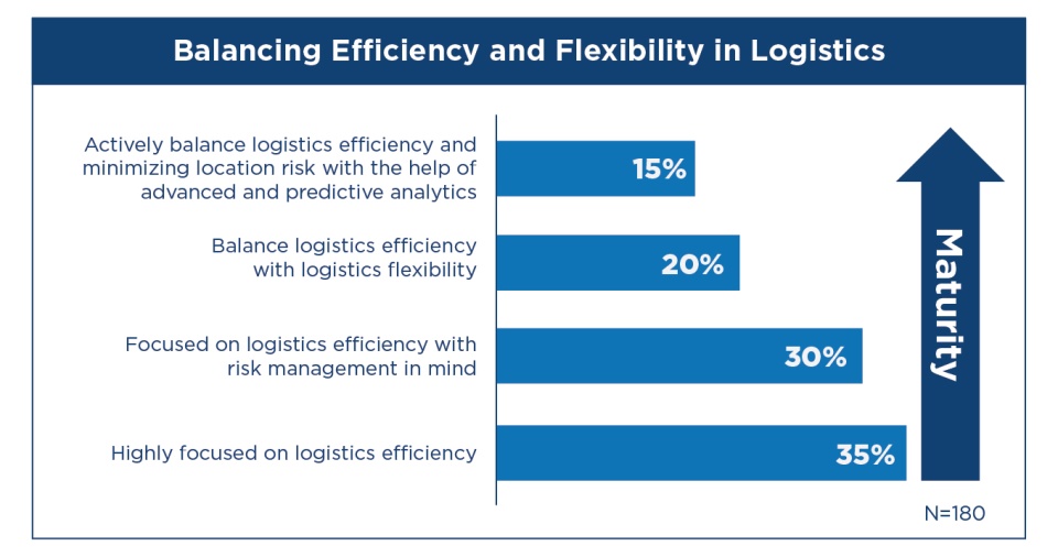 graphic, Balancing Efficiency and Flexibility in Logistics
